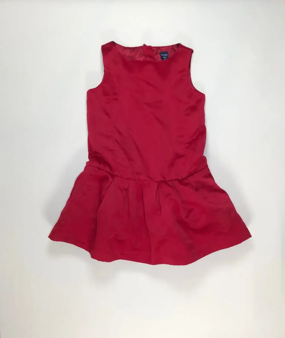 GAP RED SATIN GIRLS DRESS SIZE 2
